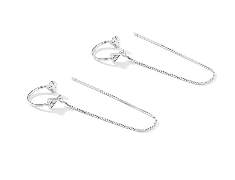 Delicate Jewelry Ear Clip Earring Fashion Sweet High Quality Zircon Dangle Chain Metal Ear Clip Earring For Celebration Gift 
Delicate Jewelry Ear Clip Earring Fashion Sweet High Quality Zircon Dangle Chain Metal Ear Clip Earring For Celebration Gift