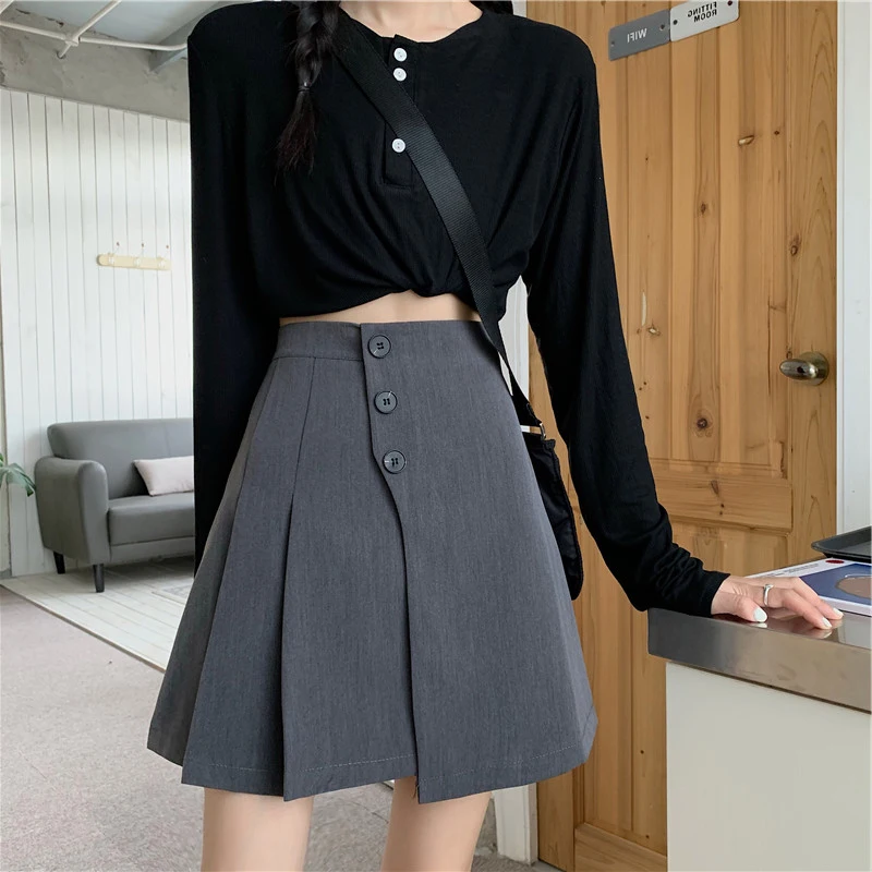 2021 summer new short skirt half-length skirt spring and autumn women's high waist a-line suit pleated skirt A-LINE Ruffles
2021 summer new short skirt half-length skirt spring and autumn women's high waist a-line suit pleated skirt A-LINE Ruffles