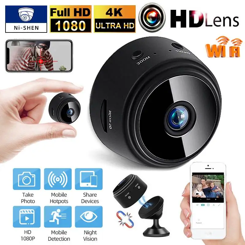 HD 1080P Wi-Fi IP-камера для домашней безопасности, Мини ИК-камера ночного видения с детектором движения и сигнализацией, портативная мини-камера в...
HD 1080P Wi-Fi IP-камера для домашней безопасности, Мини ИК-камера ночного видения с детектором движения и сигнализацией, портативная мини-камера в...