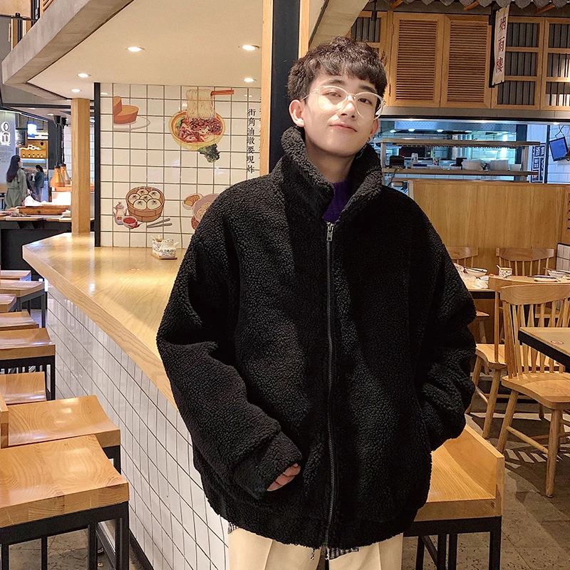 Winter Lamb Hair Jacket Men Warm Fashion Parka Men Thicken Plush Short Coat Man Streetwear Loose Cotton Clothes Male
Winter Lamb Hair Jacket Men Warm Fashion Parka Men Thicken Plush Short Coat Man Streetwear Loose Cotton Clothes Male