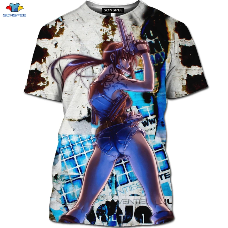SONSPEE 3D Cartoon Card Harajuku Shirt Sexy Beauty Top Anime Black Lagoon T-Shirt Scarlet Men's T-Shirt Smoking Gun Battle Shirt
SONSPEE 3D Cartoon Card Harajuku Shirt Sexy Beauty Top Anime Black Lagoon T-Shirt Scarlet Men's T-Shirt Smoking Gun Battle Shirt