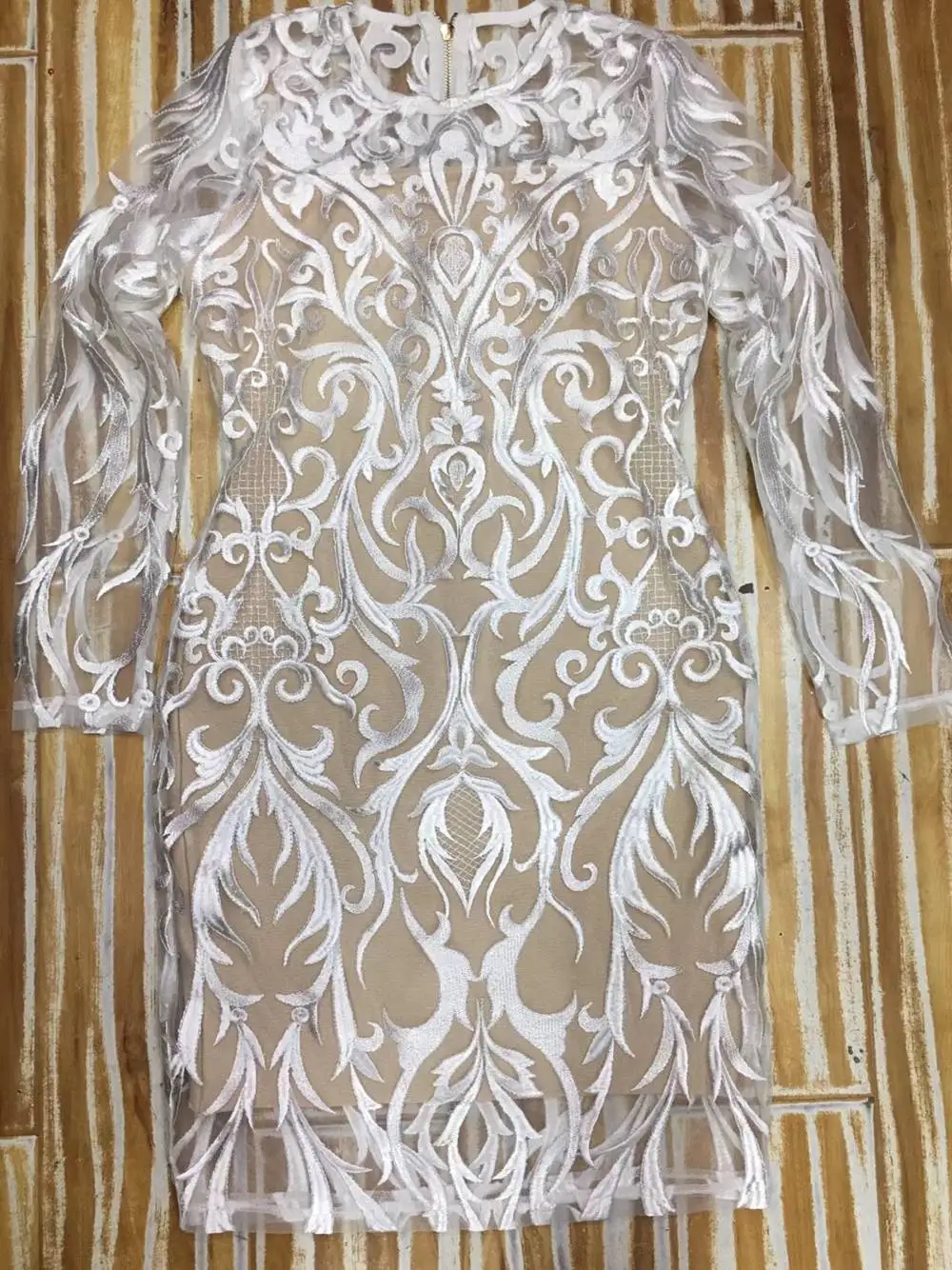 High Quality Ladies Sexy Long Sleeve White Bandage Dress 2020 New Arrivals Designer Fashion Evening Party Club Dresses