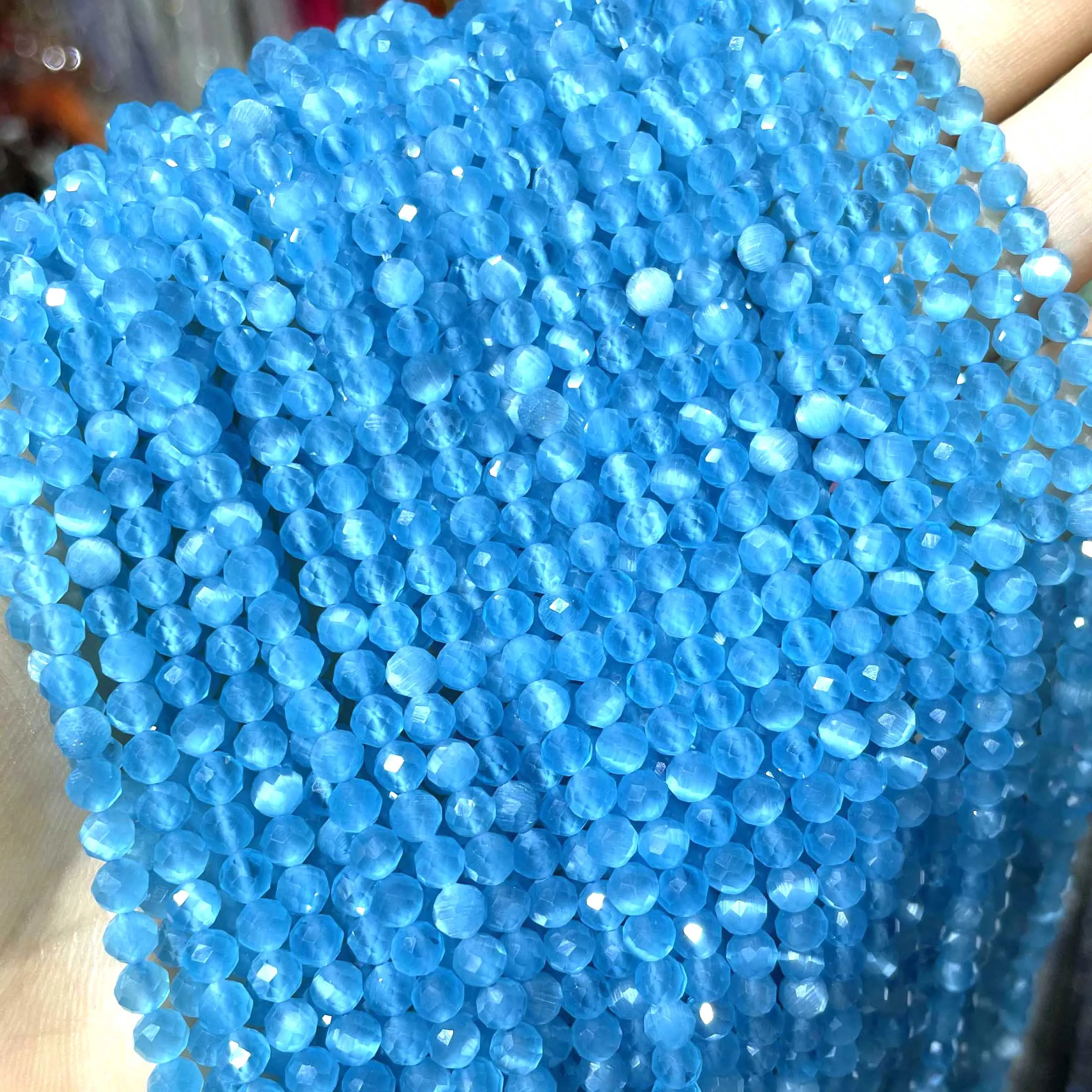 Natural Stone 2 3 4mm Faceted Lake Blue Cat Eye Loose Opal Spacer Beads For Jewelry Making DIY Bracelet Necklace Accessories
Natural Stone 2 3 4mm Faceted Lake Blue Cat Eye Loose Opal Spacer Beads For Jewelry Making DIY Bracelet Necklace Accessories