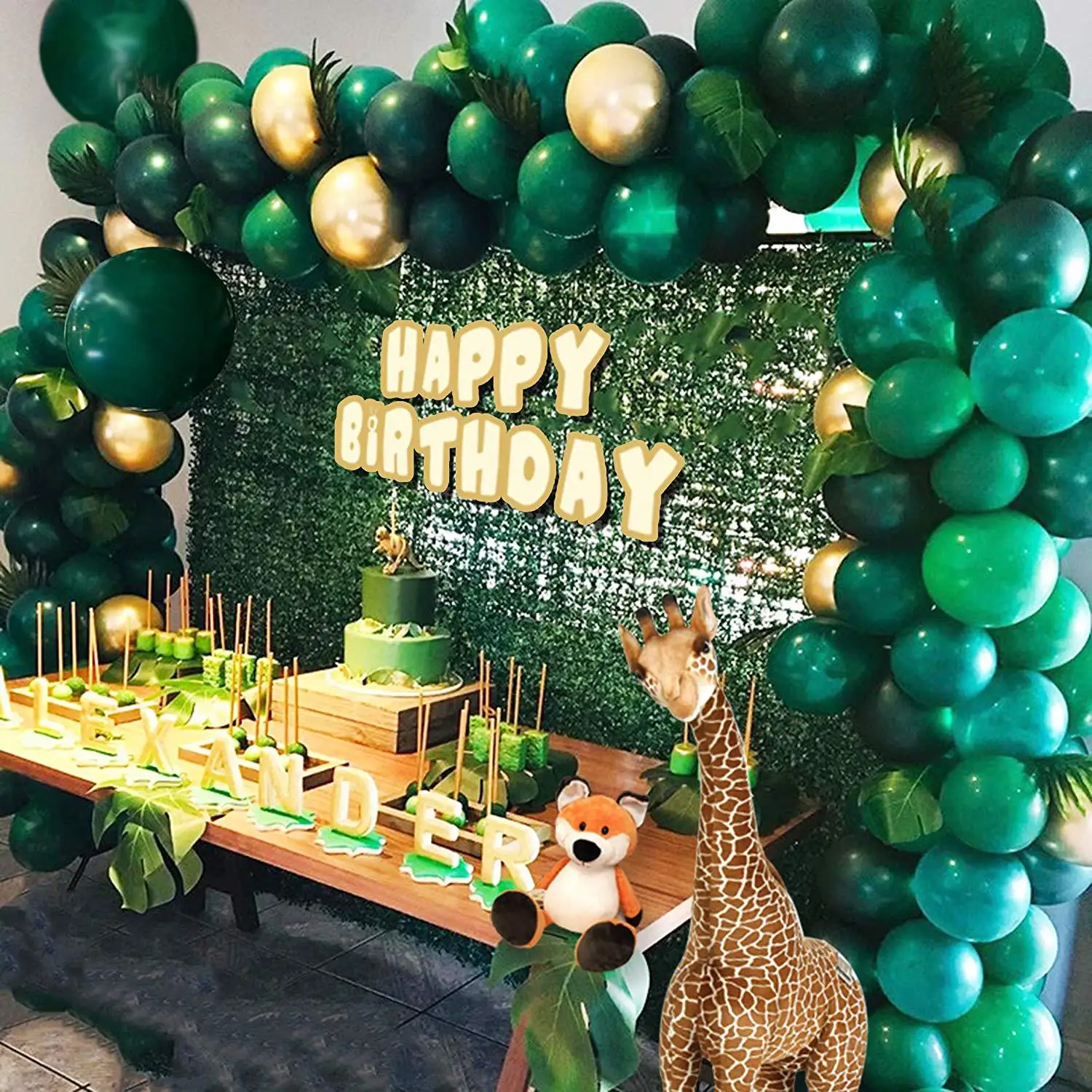 2021 New Jungle Theme Party Supplies 143pc White Gold Green Rubber Balloons Animal Forest Party Decoration
2021 New Jungle Theme Party Supplies 143pc White Gold Green Rubber Balloons Animal Forest Party Decoration