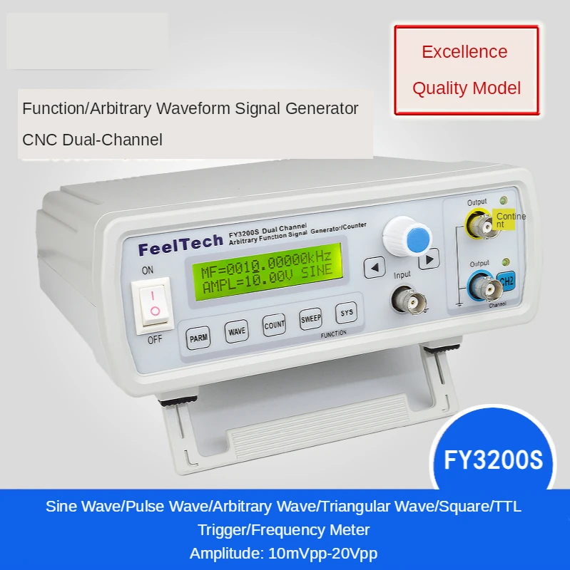 FY3200S 6/12/20/24/25MHz High Frequency Signal Generator Digital DDS function Generator Arbitrary Waveform Frequency Generator
FY3200S 6/12/20/24/25MHz High Frequency Signal Generator Digital DDS function Generator Arbitrary Waveform Frequency Generator