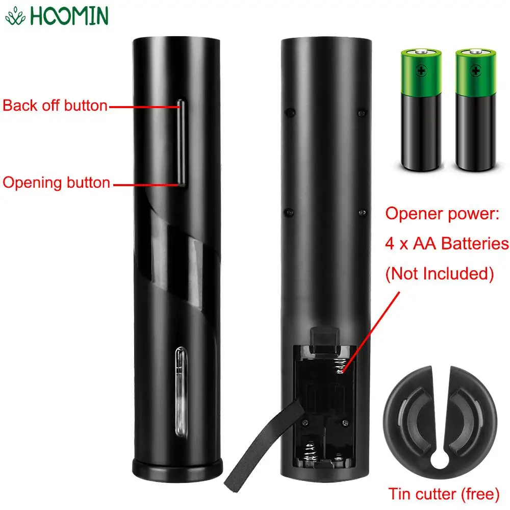 Automatic Corkscrew Jar Opener Battery Electric Wine Bottle Opener for Red Wine Foil Cutter Set Kitchen Tool Can Opener
Automatic Corkscrew Jar Opener Battery Electric Wine Bottle Opener for Red Wine Foil Cutter Set Kitchen Tool Can Opener