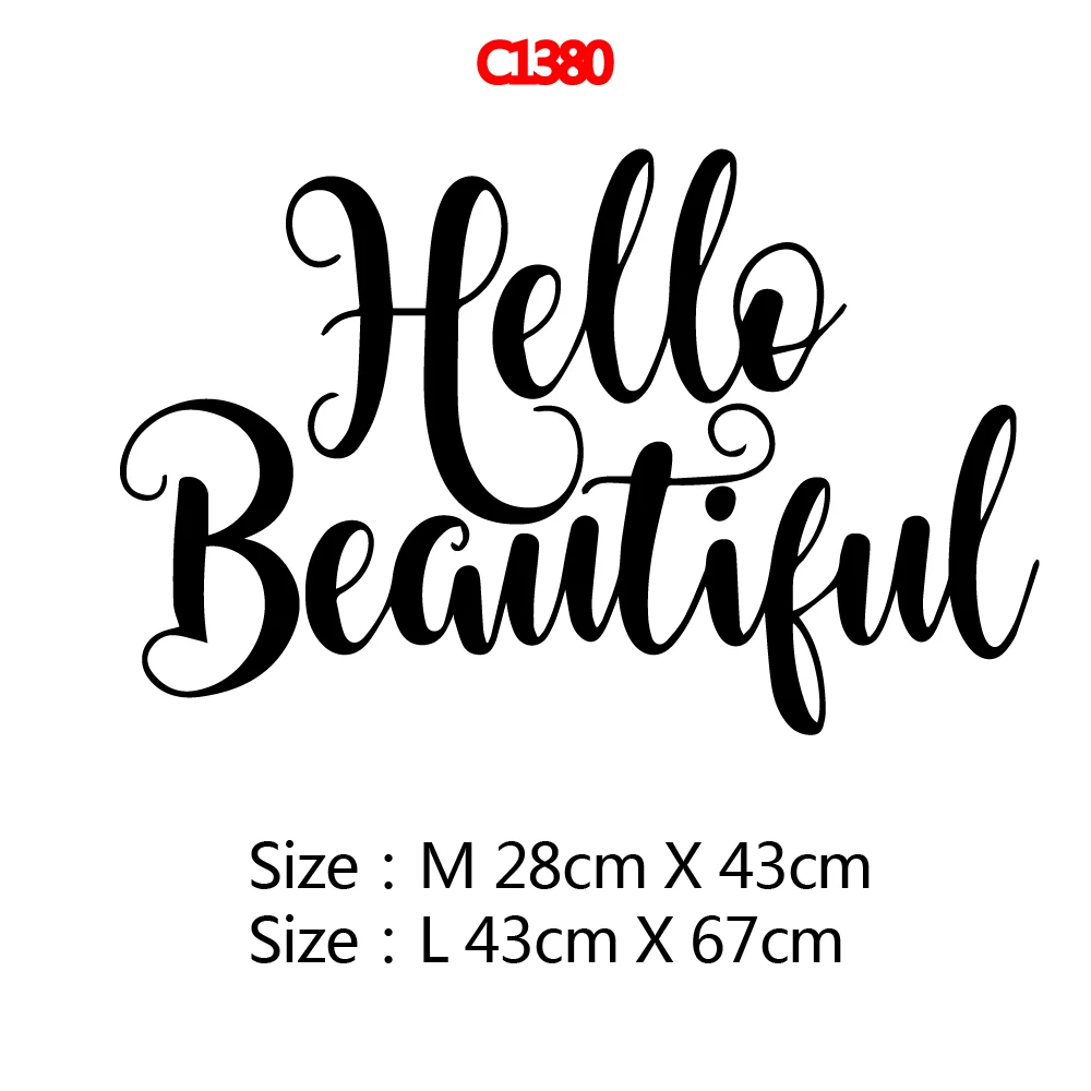 Креативная Наклейка на стену с надписью Hello Beautiful украшение для дома спальни