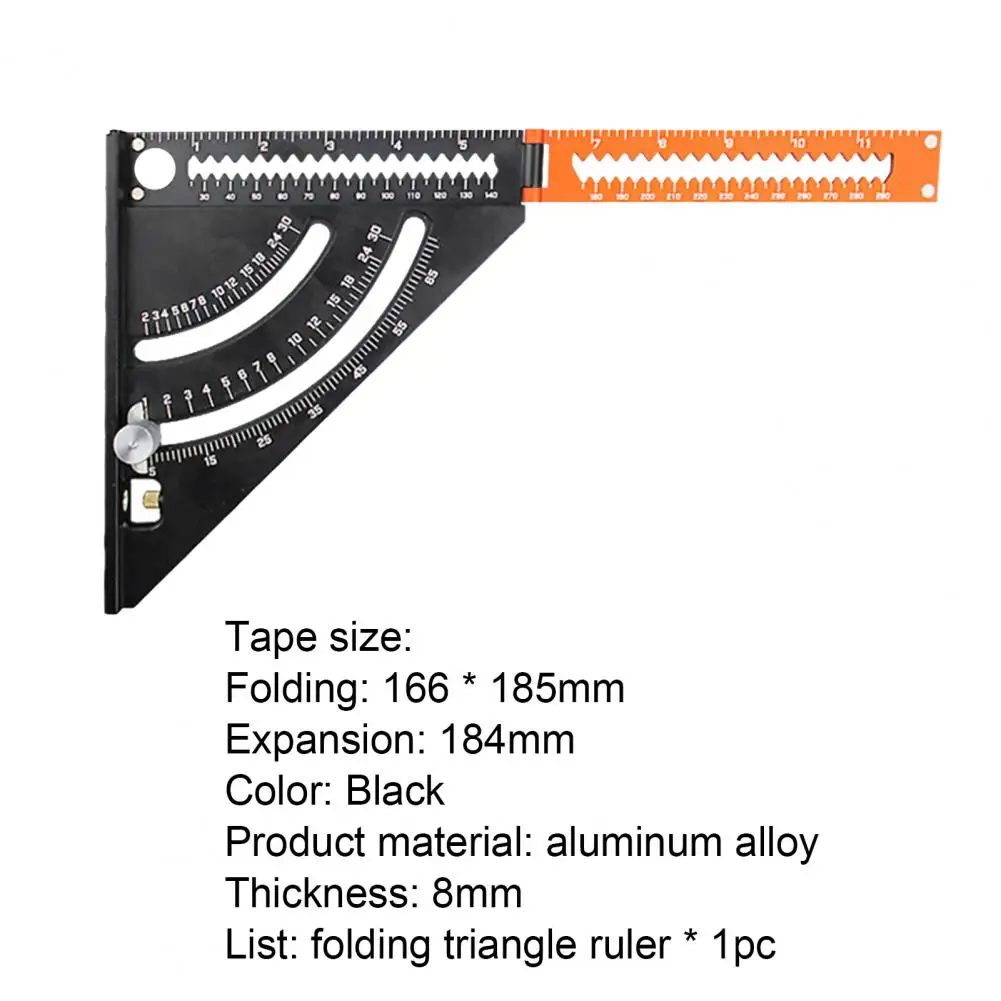 1pc Triangle Scribing Ruler Foldable High-precision Aluminum Alloy Folding Magnetic Measuring Ruler for DIY Woodworking
1pc Triangle Scribing Ruler Foldable High-precision Aluminum Alloy Folding Magnetic Measuring Ruler for DIY Woodworking
