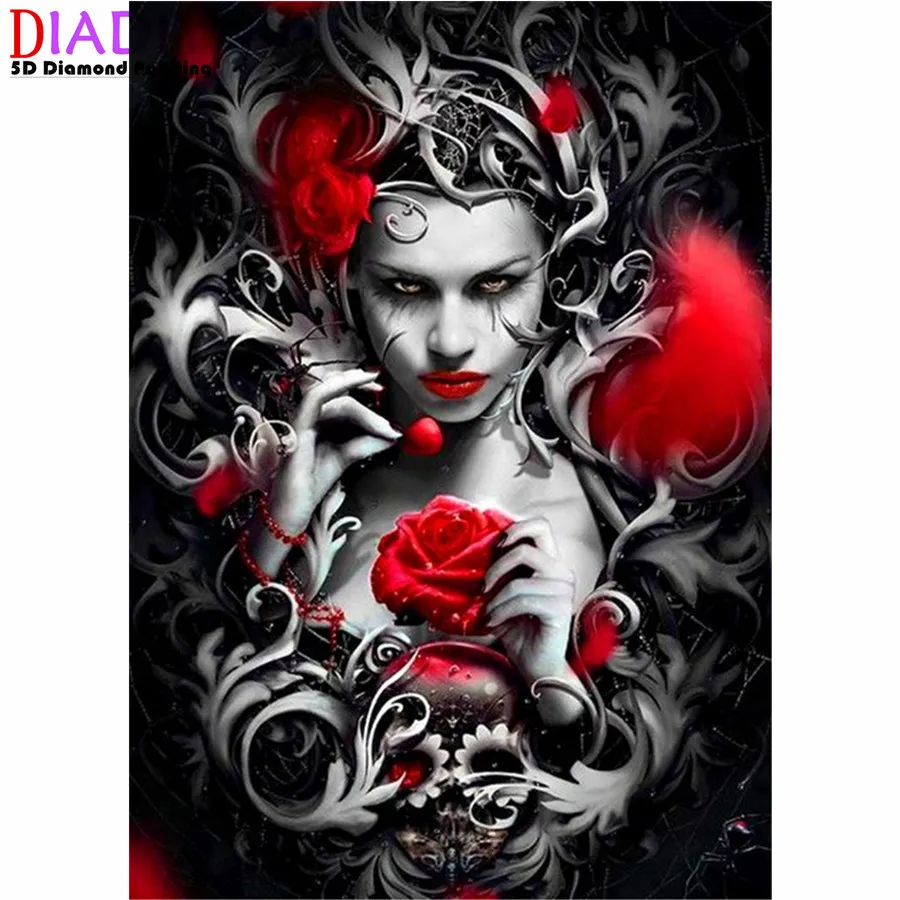 DIY 5D Diamond Painting Skull Girl Cross stitch Needlework Mosaic Picture of Rhinestones Diamond Embroidery Halloween Gift
DIY 5D Diamond Painting Skull Girl Cross stitch Needlework Mosaic Picture of Rhinestones Diamond Embroidery Halloween Gift