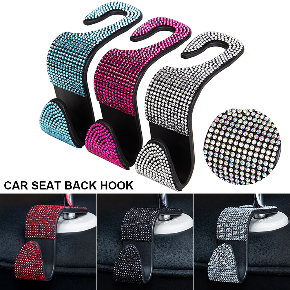 Car Headrest Hook Seat Back Hanger Bling Car Rhinestone Rearseat Organizer Universal Headrest Storage Car Interior Accessories
Car Headrest Hook Seat Back Hanger Bling Car Rhinestone Rearseat Organizer Universal Headrest Storage Car Interior Accessories
