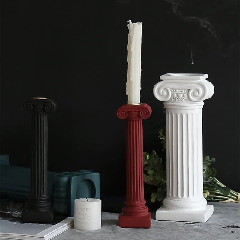 Home Statue Wedding Centerpiece Art Decoration Nordic Roman Column Candlestick Resin Sculpture Aromatherapy Candle Holder Decor
Home Statue Wedding Centerpiece Art Decoration Nordic Roman Column Candlestick Resin Sculpture Aromatherapy Candle Holder Decor