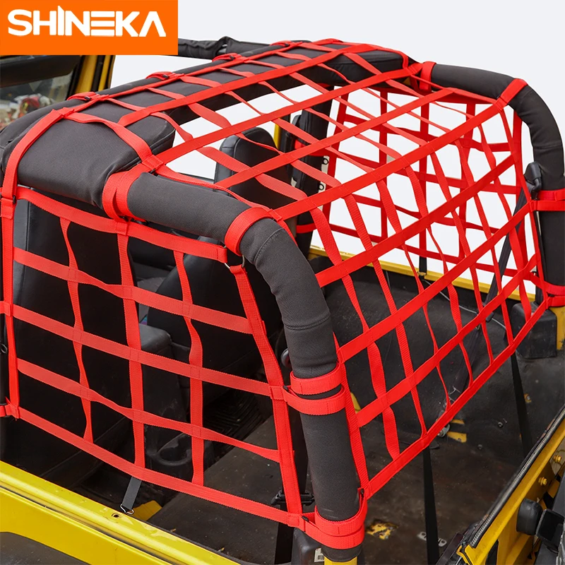 SHINEKA Car Cover For Jeep Wrangler TJ 1997-2006 Car Trunk Roof Luggage Carrier Cargo Net Storage Net For Jeep Wrangler TJ
SHINEKA Car Cover For Jeep Wrangler TJ 1997-2006 Car Trunk Roof Luggage Carrier Cargo Net Storage Net For Jeep Wrangler TJ