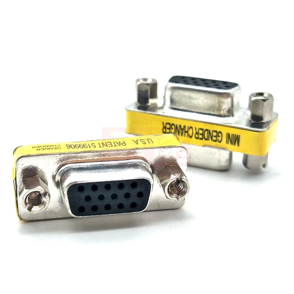 MINI Gender Changer адаптер Com D-Sub к мужскому гнезду штепсельный разъем VGA 15pin | Электроника