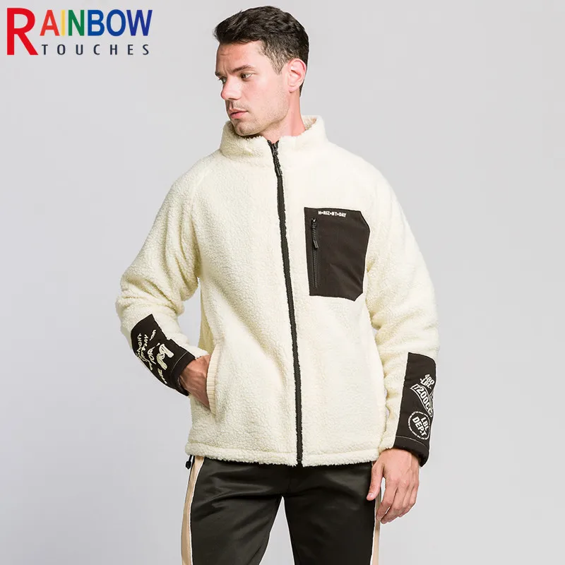 Rainbowtouches 2021 New Clash-colored Patchwork Lamb Cashmere Hoodie Men's Fleece And Thick Warm Solid Color Cardigan Unisex
Rainbowtouches 2021 New Clash-colored Patchwork Lamb Cashmere Hoodie Men's Fleece And Thick Warm Solid Color Cardigan Unisex