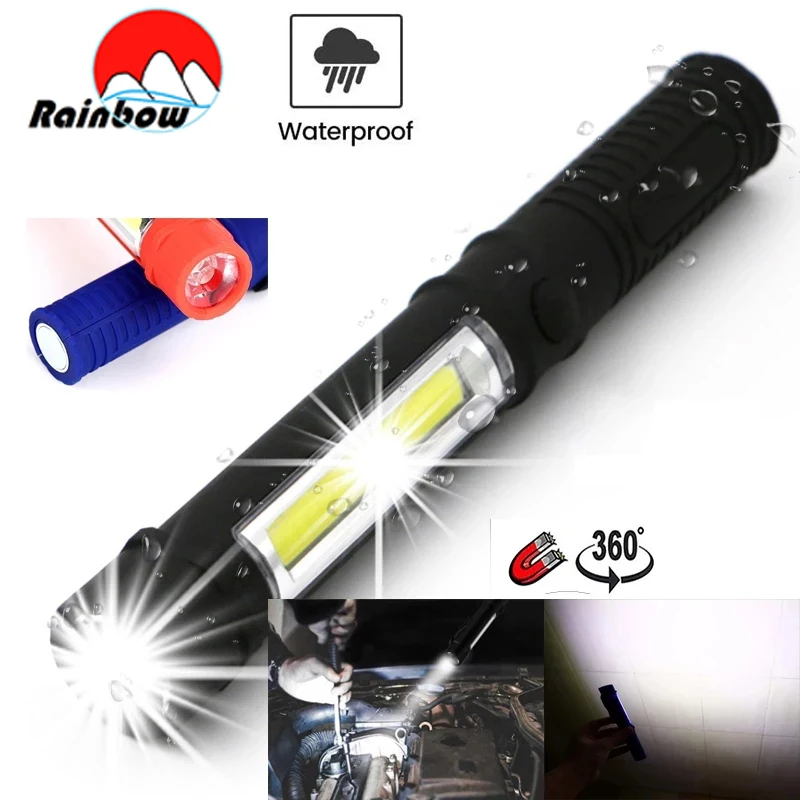 Multifunction LED COB Flashlight Mini Pen Light Work Inspection Torches Plastic Portable Lamp With Bottom Magnet and Clip
Multifunction LED COB Flashlight Mini Pen Light Work Inspection Torches Plastic Portable Lamp With Bottom Magnet and Clip