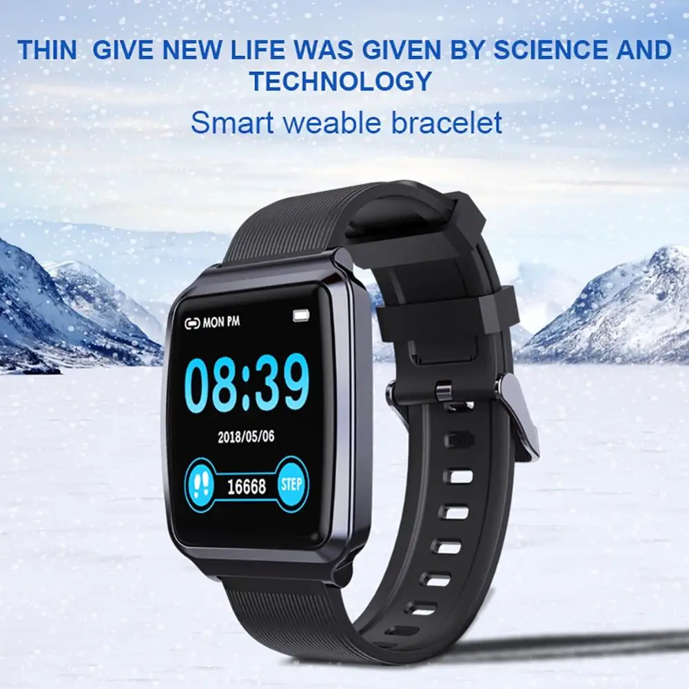 KY116 Smart Bracelet 170mAh Battery Fitness Tracker Waterproof Heart Rate Blood Pressure Monitoring Sports Watch Running Walking
KY116 Smart Bracelet 170mAh Battery Fitness Tracker Waterproof Heart Rate Blood Pressure Monitoring Sports Watch Running Walking