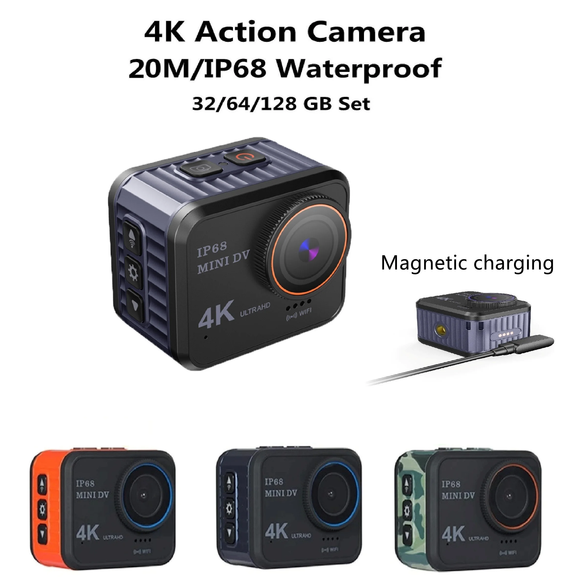 Mini Action Camera 4K HD Screen Waterproof Sport Camera drive recorder Sports Camera Helmet with own memory Gopro Hero 8 Insta
Mini Action Camera 4K HD Screen Waterproof Sport Camera drive recorder Sports Camera Helmet with own memory Gopro Hero 8 Insta