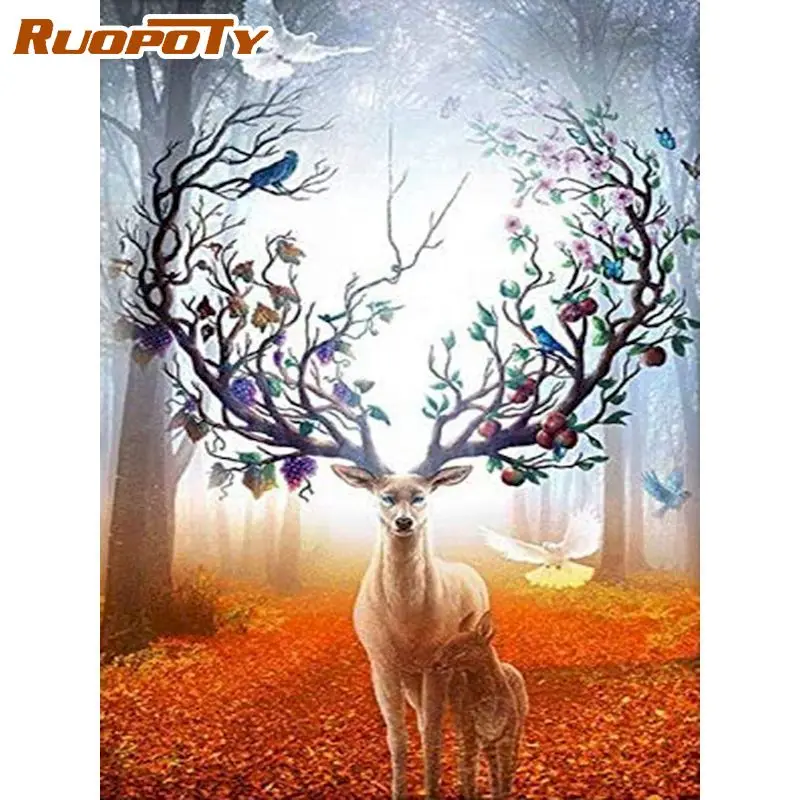 RUOPOTY Full Square/Round Diamond Painting Kits Animals 5D DIY Diamond Embroidery Deer Mosaic Rhinestone Home Decor
RUOPOTY Full Square/Round Diamond Painting Kits Animals 5D DIY Diamond Embroidery Deer Mosaic Rhinestone Home Decor