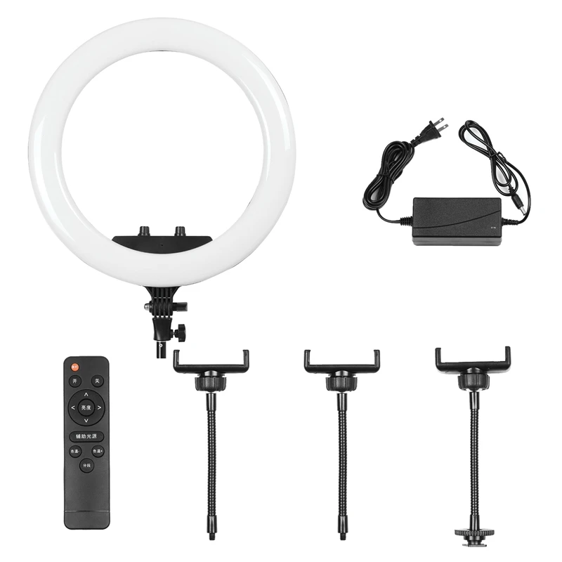 18 Inch Ring Light 2700K-5600K Dimmable Bi-Color LED Ring Fill Light for Vlog /Selfie/ Makeup /YouTube(US Plug)
18 Inch Ring Light 2700K-5600K Dimmable Bi-Color LED Ring Fill Light for Vlog /Selfie/ Makeup /YouTube(US Plug)