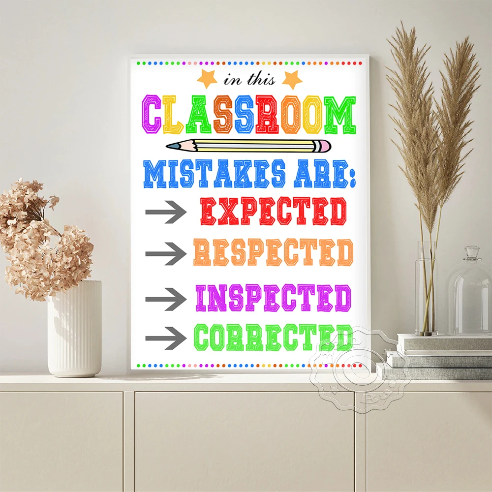Classroom Mistake Art Prints Poster Font Color Text Typography Canvas Painting Modern Minimalist Nursery School Kids Room Decor
Classroom Mistake Art Prints Poster Font Color Text Typography Canvas Painting Modern Minimalist Nursery School Kids Room Decor