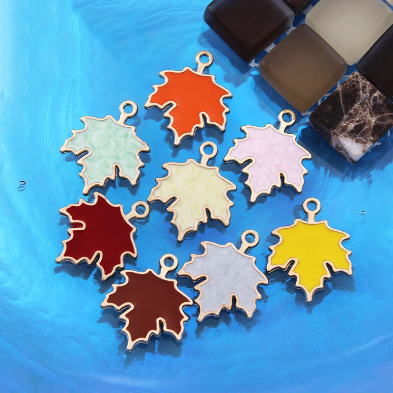10pcs Colorful Shiny Pearlized Maple Leaf Enamel Pendant Charm For DIY Jewelry Earring Chocker Making Plants Charm
10pcs Colorful Shiny Pearlized Maple Leaf Enamel Pendant Charm For DIY Jewelry Earring Chocker Making Plants Charm