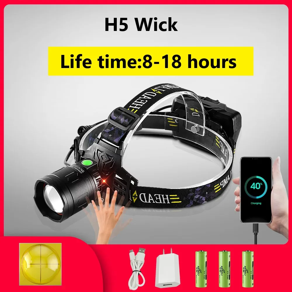 2021 Most Powerful IR Sensor Led Headlamp Flashlight 18650 H5 Wick Head Lamp USB Rechargeable Zoom Head Light Torch Fishing Lamp
2021 Most Powerful IR Sensor Led Headlamp Flashlight 18650 H5 Wick Head Lamp USB Rechargeable Zoom Head Light Torch Fishing Lamp