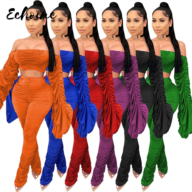 Комплект из двух предметов женский плиссированный, пикантный укороченный топ с открытыми плечами и вырезом лодочкой, штаны в складку, Клубн...
Комплект из двух предметов женский плиссированный, пикантный укороченный топ с открытыми плечами и вырезом лодочкой, штаны в складку, Клубн...