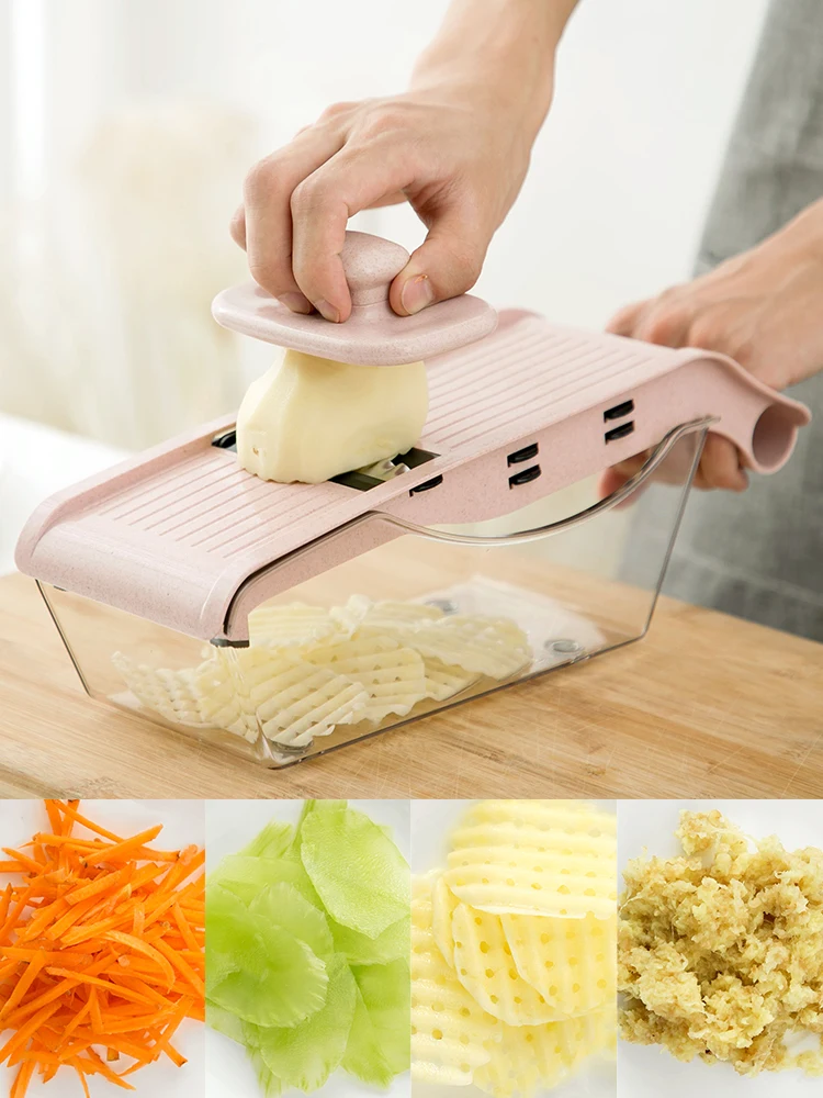 

Kitchen Multi-functional Vegetable Cutter Household Slicer Potato Shredded Radish Wiping Silk Slicing Slicer