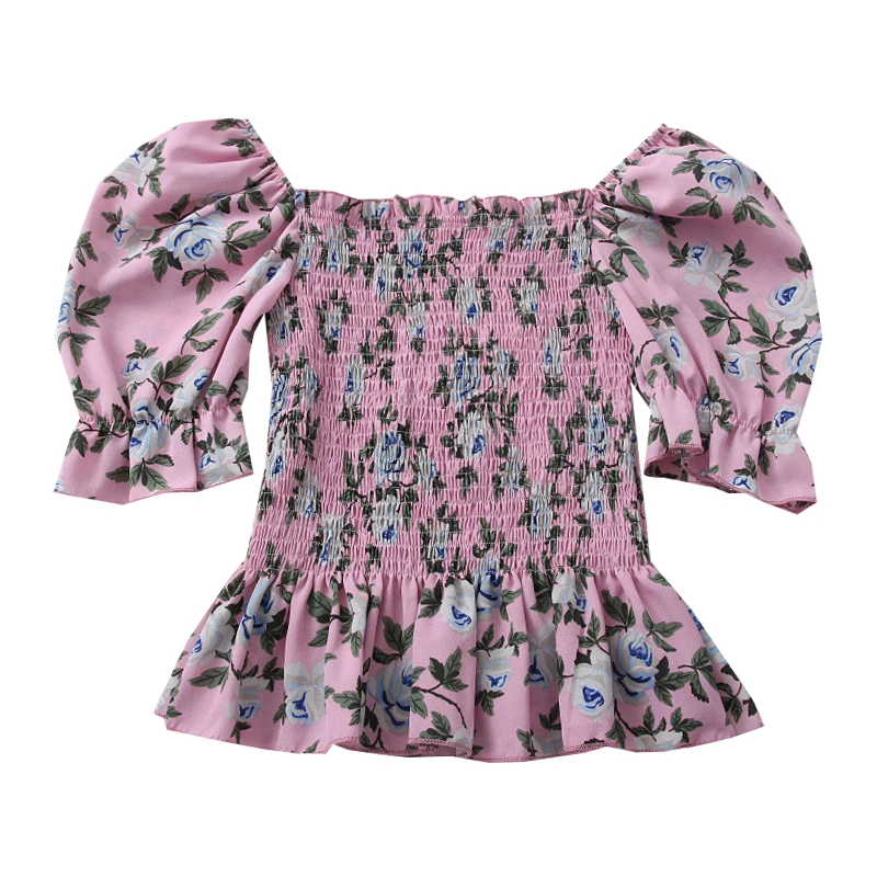 2021 Spring Summer New Sweet Versatile Floral Print Square Collar Pleated Slim Bubble Sleeve Short Shirt
2021 Spring Summer New Sweet Versatile Floral Print Square Collar Pleated Slim Bubble Sleeve Short Shirt