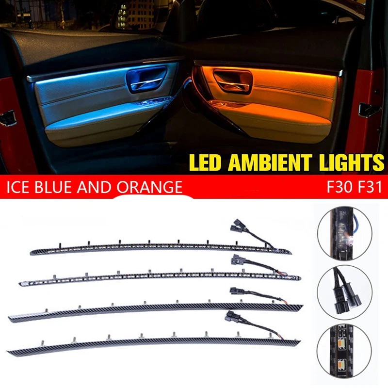 Car LED Ambient Lighting Interior Door Ambient Strip Cover For-BMW 3 4 Series F30 F31 3GT M3 2012-2019, Carbon Fiber
Car LED Ambient Lighting Interior Door Ambient Strip Cover For-BMW 3 4 Series F30 F31 3GT M3 2012-2019, Carbon Fiber