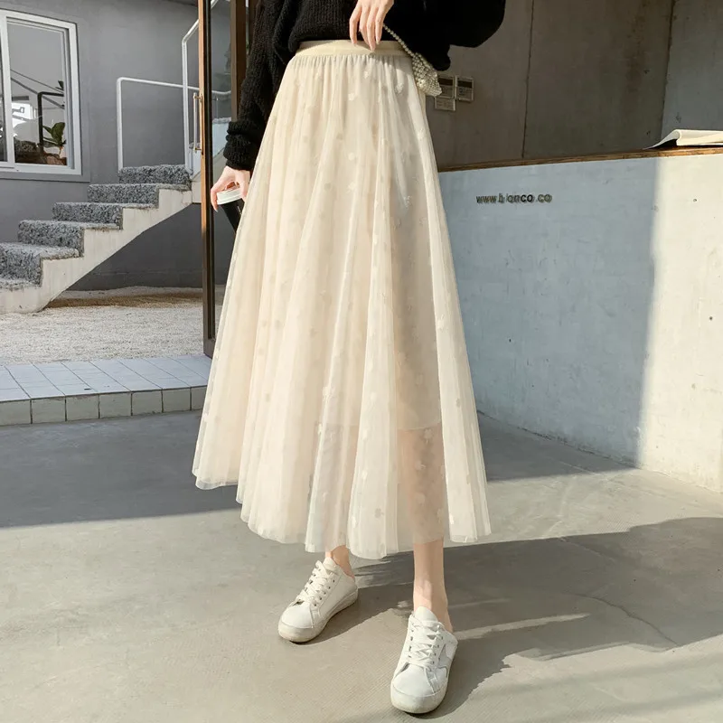 Mesh Tulle Skirts Womens Sequins Elastic Waist Summer Skirt Chic Tutu Female Jupe 2021 New A-line Skirts Loose Slim Gray
Mesh Tulle Skirts Womens Sequins Elastic Waist Summer Skirt Chic Tutu Female Jupe 2021 New A-line Skirts Loose Slim Gray