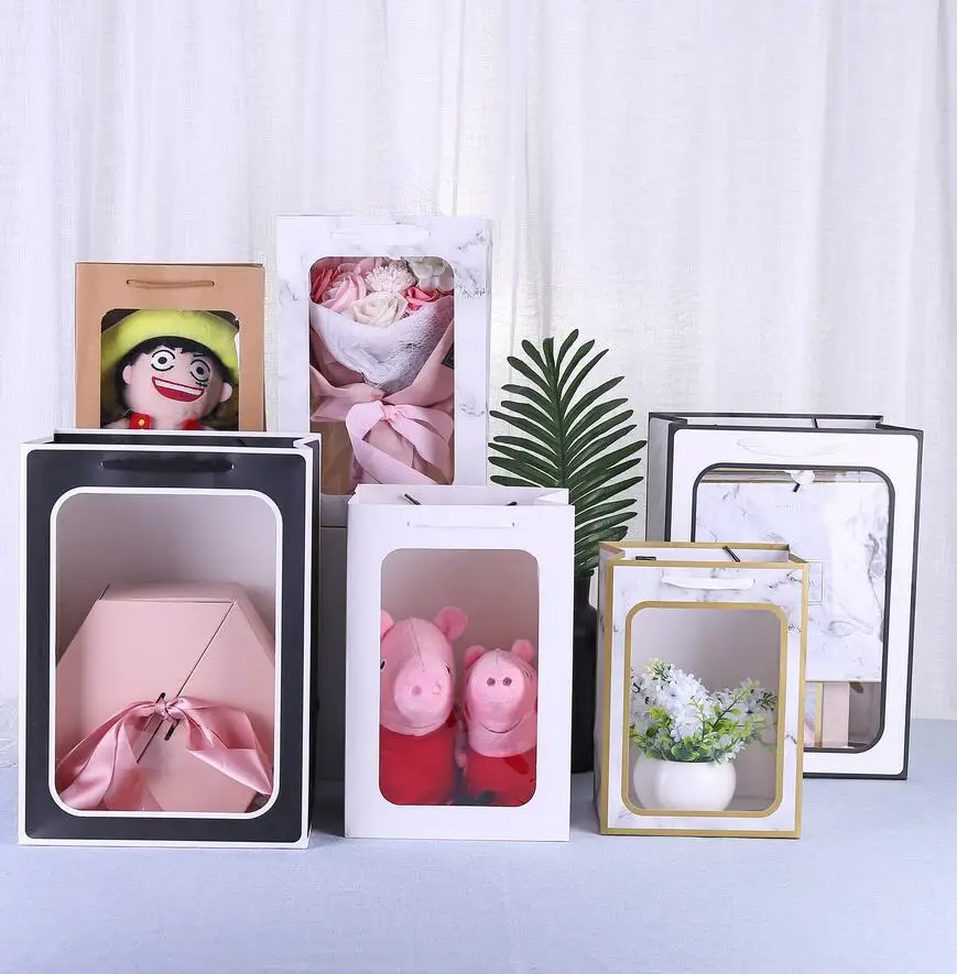 Visible Marble Paper Bags Wedding Gift Toy Packaging Bag Fresh Flower Wrapping Recyclable Festival New Year Xmas Gift Bags
Visible Marble Paper Bags Wedding Gift Toy Packaging Bag Fresh Flower Wrapping Recyclable Festival New Year Xmas Gift Bags