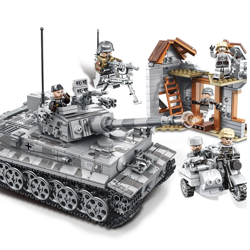 101401 Military Series East Front Assault Tiger Tank Building Blocks Children's Educational Assembling Toy
101401 Military Series East Front Assault Tiger Tank Building Blocks Children's Educational Assembling Toy