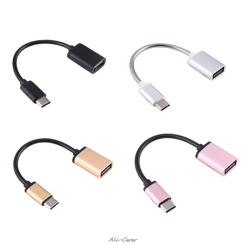 

New Metal USB C 3.1 Type C Male To USB Female OTG Data Sync Converter Adapter Cable for S8 LG G6 G5 HTC M10 U11