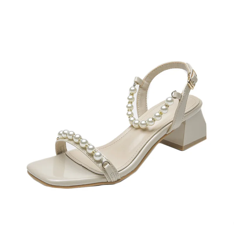 Sandals New Summer Fairy Style Open Toe Pearl Thick Heel Mid Heel High Heel Shoes
Sandals New Summer Fairy Style Open Toe Pearl Thick Heel Mid Heel High Heel Shoes
