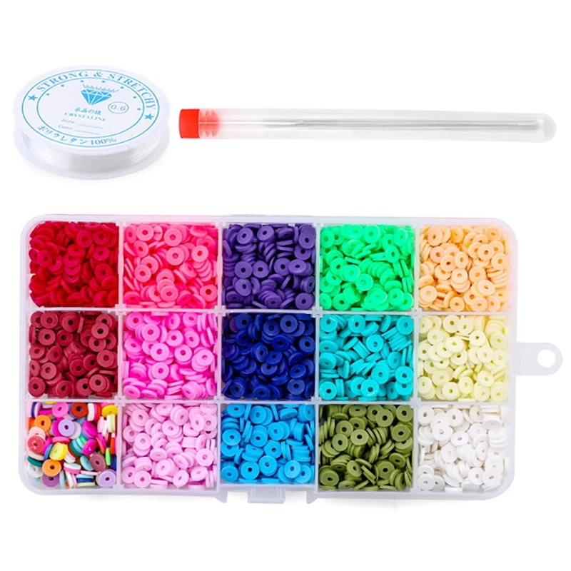 6mm Flat Round Polymer Clay Spacer Beads for Jewelry Making Bracelets Necklace Earring DIY Craft Kit
6mm Flat Round Polymer Clay Spacer Beads for Jewelry Making Bracelets Necklace Earring DIY Craft Kit
