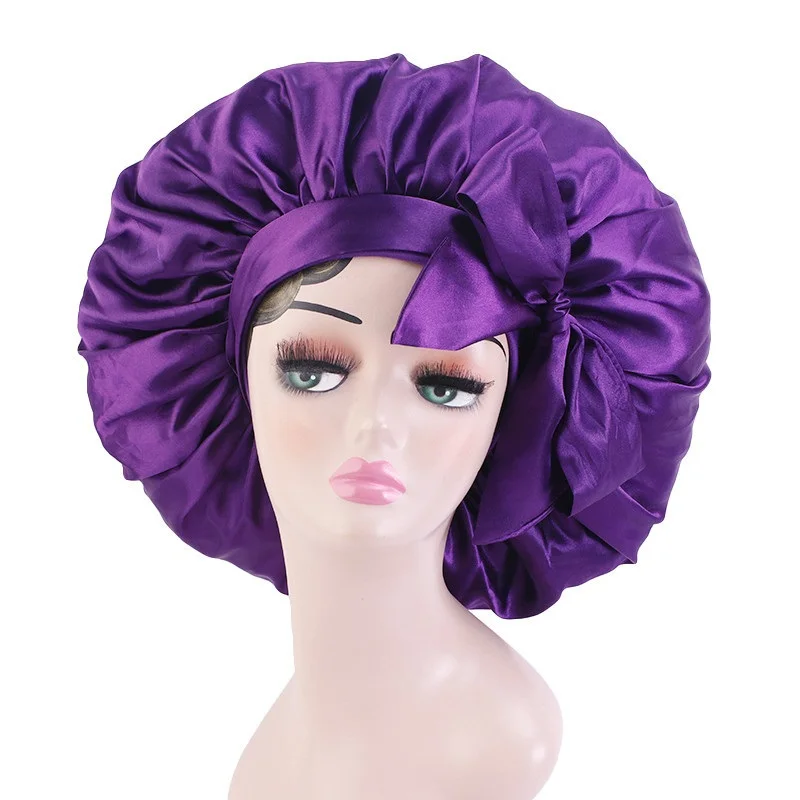 New Satin Bonnet with Wide Stretch Ties Long Hair Care Comfortable Lady Night Sleep Hat Adjust Hair Styling Cap Silky Head Wrap
New Satin Bonnet with Wide Stretch Ties Long Hair Care Comfortable Lady Night Sleep Hat Adjust Hair Styling Cap Silky Head Wrap