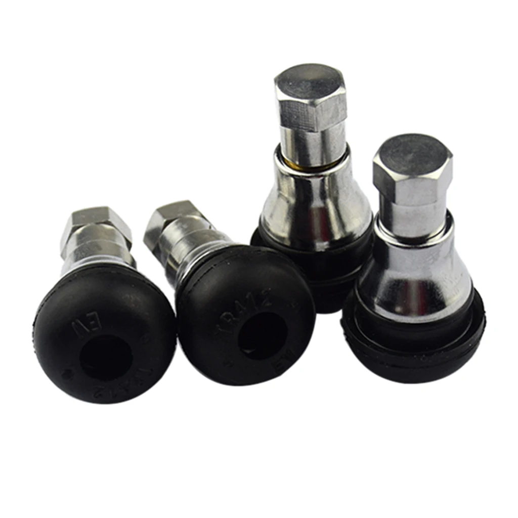 Tire Valve Stems Tyre snap-in Short Metal in chrome sleeve and 
Tire Valve Stems Tyre snap-in Short Metal in chrome sleeve and