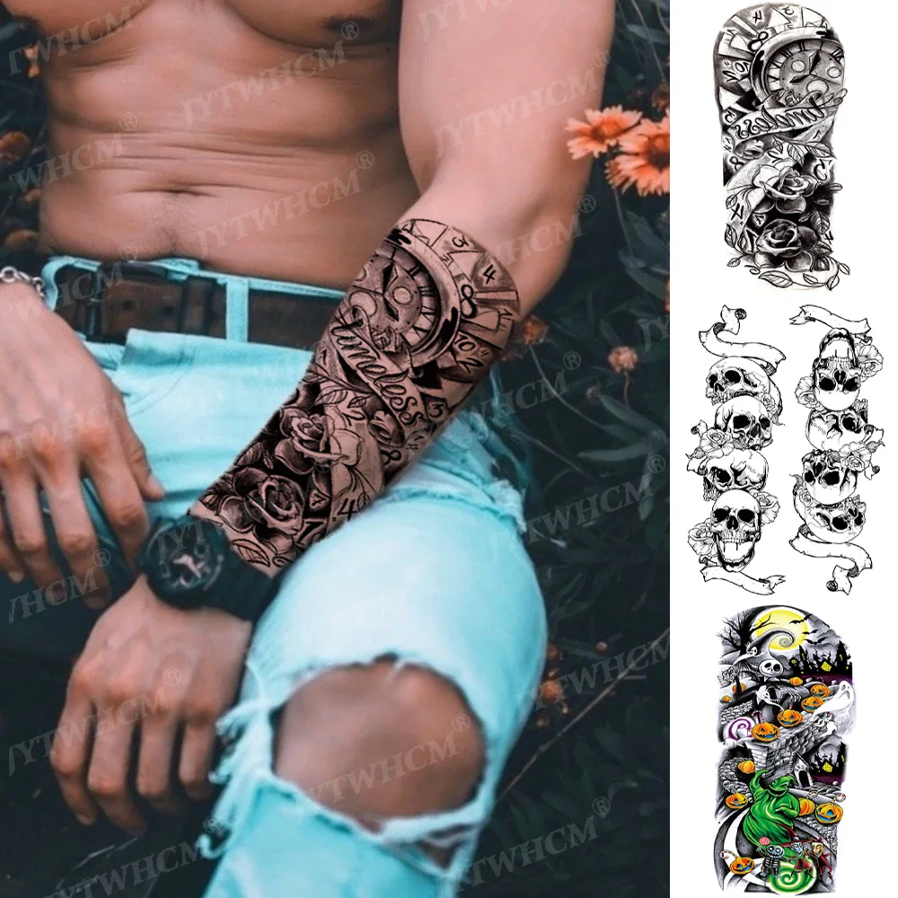 Temporary Tattoo Stickers Waterproof Fake Tattoo Art Husband Realistic Forearm Sketches Skull Bone Tattoos Body Big Size Sticker
Temporary Tattoo Stickers Waterproof Fake Tattoo Art Husband Realistic Forearm Sketches Skull Bone Tattoos Body Big Size Sticker