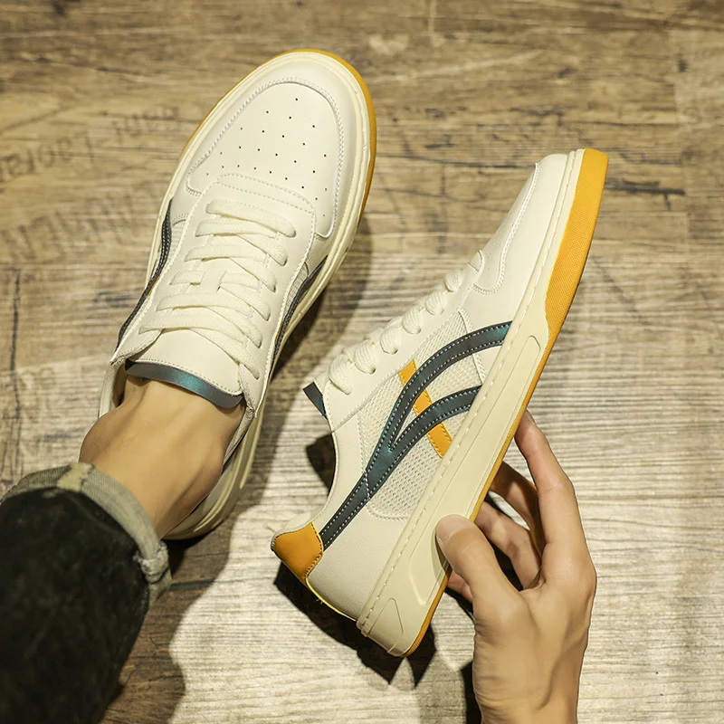 New Trend Men Leather Shoes Breathable Adult Casual Shoe Designer Casual Sneakers Man High Quality Walking Shoes For Mens
New Trend Men Leather Shoes Breathable Adult Casual Shoe Designer Casual Sneakers Man High Quality Walking Shoes For Mens