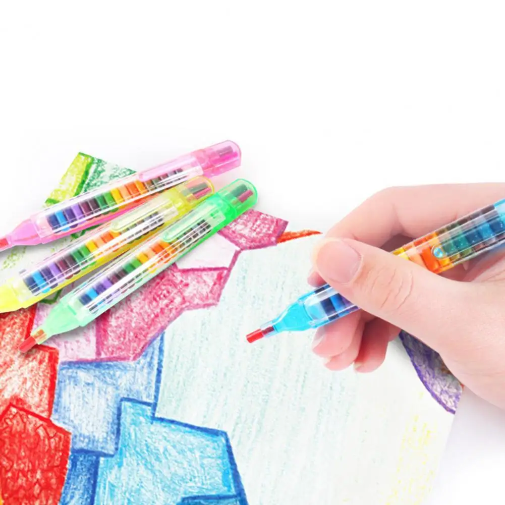

4 шт./компл. 20 цветов моющиеся карандаши для рисования канцелярские товары восковые Карандаши цветные карандаши Рисование малышей Детская и...