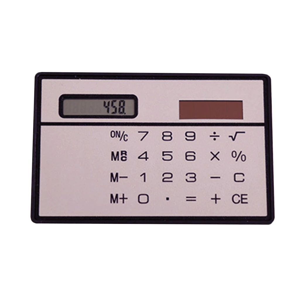 

8-значный ультратонкий калькулятор на солнечной энергии с сенсорным экраном, дизайн кредитной карты, портативный мини-калькулятор для бизн...