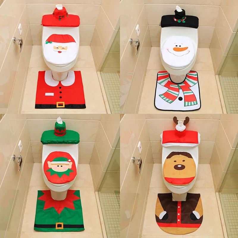 New 3PCS Snowman Toilet Seat Cover Funny Christmas Decorations Bathroom Washable Cartoon Toilet Seat Cover Set Toilet Cover Seat
New 3PCS Snowman Toilet Seat Cover Funny Christmas Decorations Bathroom Washable Cartoon Toilet Seat Cover Set Toilet Cover Seat