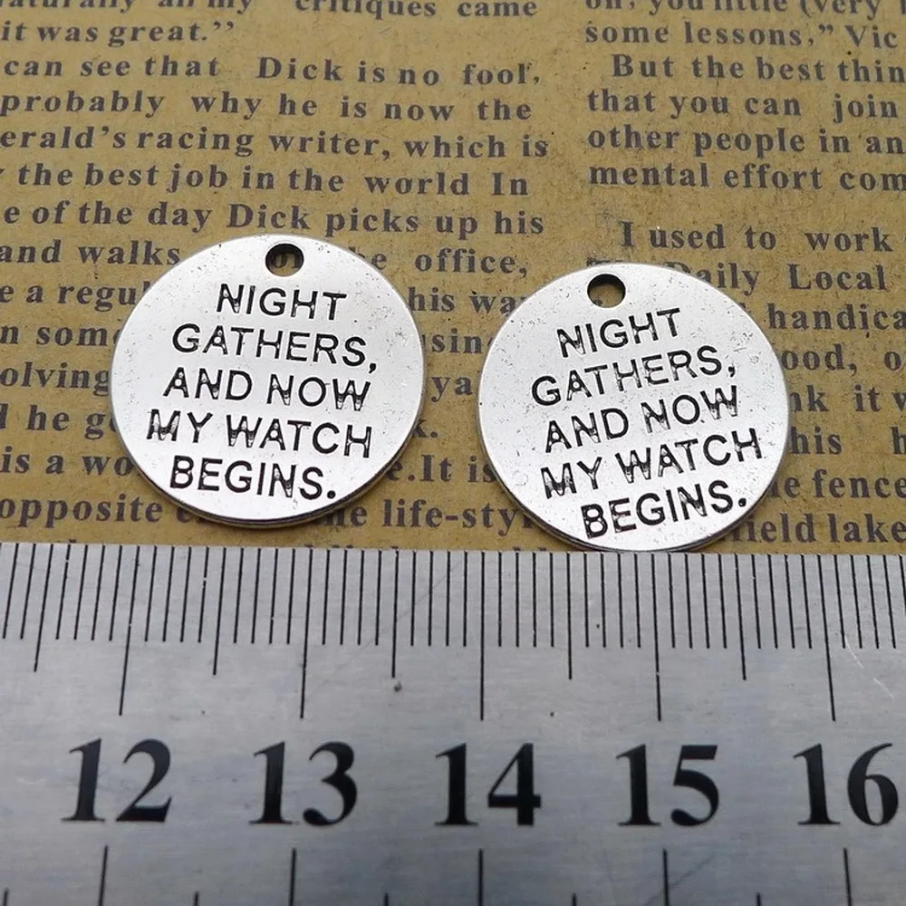 100pcs Saying Charms Night Gathers 20mm x 20mm DIY Jewelry Making Pendant Antique Silver Color
100pcs Saying Charms Night Gathers 20mm x 20mm DIY Jewelry Making Pendant Antique Silver Color