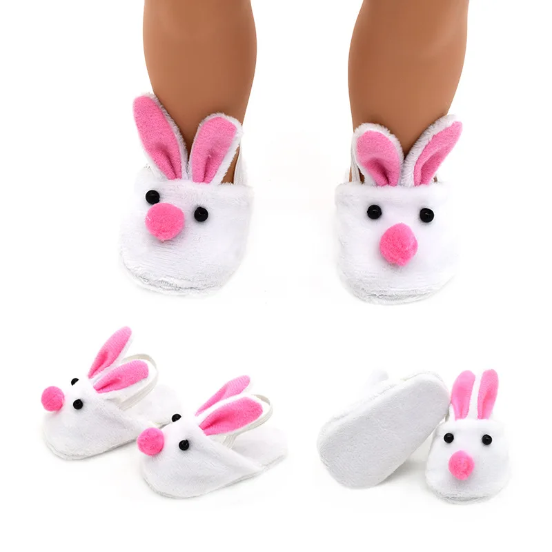 For 43cm Girl Doll Cute Rabbit Plush Slippers Pink White Shoes for 18 inch American Doll Mini Shoe Doll Dccessories
For 43cm Girl Doll Cute Rabbit Plush Slippers Pink White Shoes for 18 inch American Doll Mini Shoe Doll Dccessories