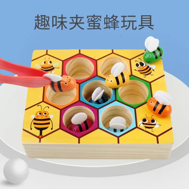Hot Wooden Leaning Educatinal Toys Children Montessori Early Education Beehive Game Childhood Color Cognitive Clip Small Bee Toy
Hot Wooden Leaning Educatinal Toys Children Montessori Early Education Beehive Game Childhood Color Cognitive Clip Small Bee Toy
