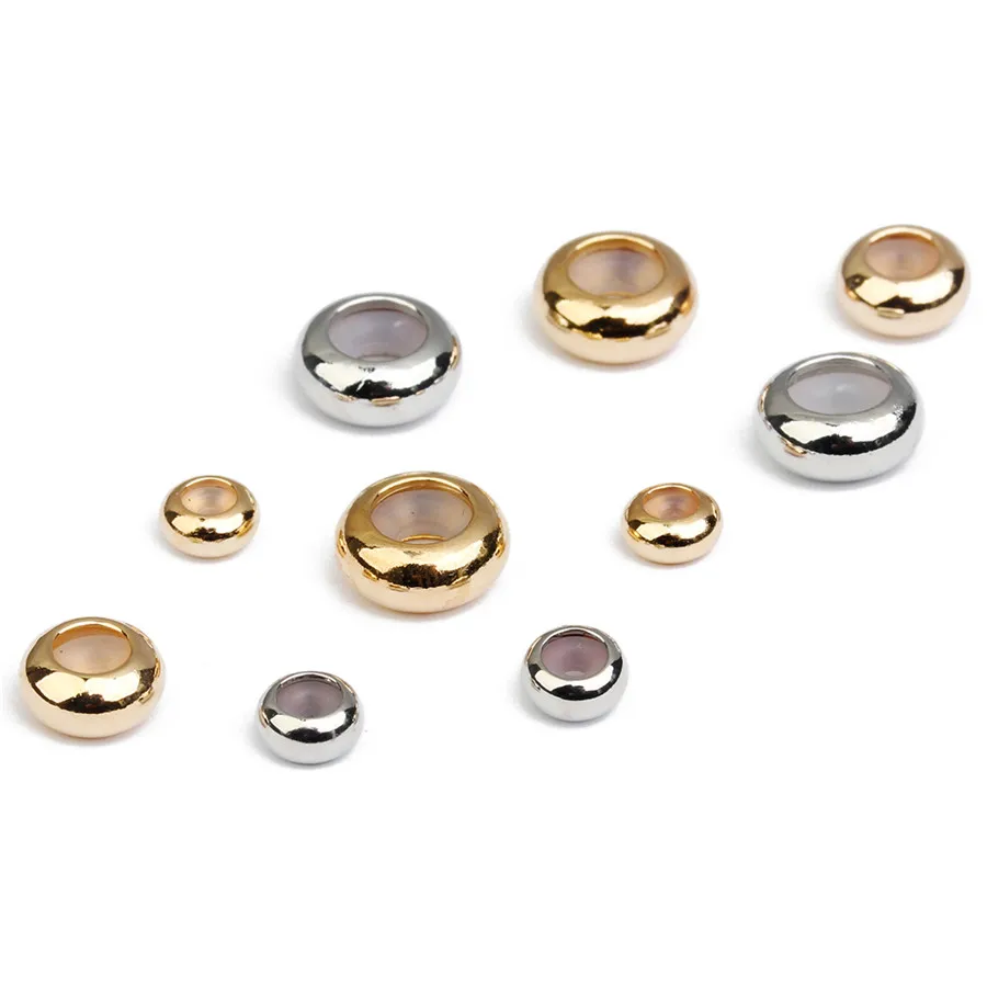 20pcs Copper Beads 6mm 8mm 10mm Stopper Spacer Beads With Silicone Rubber Fit Slider Bracelet DIY Jewelry Making Findings
20pcs Copper Beads 6mm 8mm 10mm Stopper Spacer Beads With Silicone Rubber Fit Slider Bracelet DIY Jewelry Making Findings