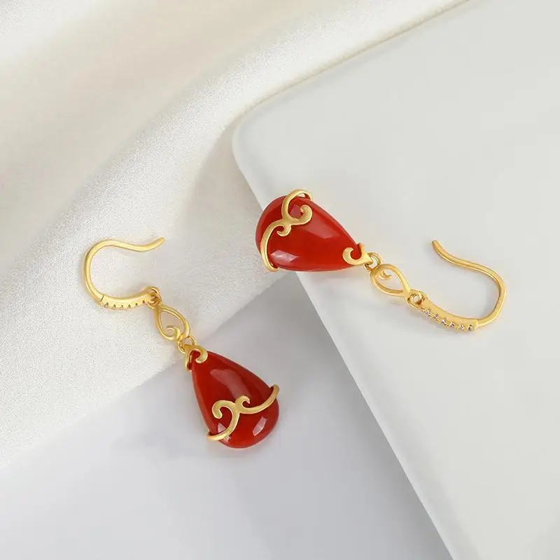 South Red High-Grade Earrings Minority All-Match S925 Sterling Silver Agate Earrings Women's Simple Temperamental Cold Style Ear
South Red High-Grade Earrings Minority All-Match S925 Sterling Silver Agate Earrings Women's Simple Temperamental Cold Style Ear