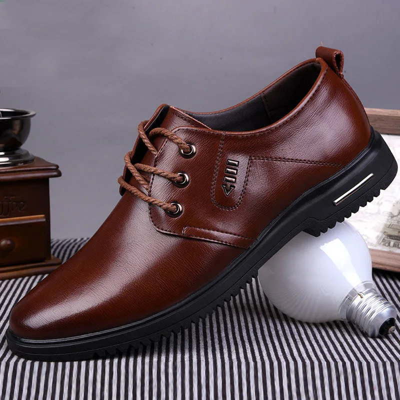 Туфли мужские классические с острым носком кожаные туфли свадебные оксфорды