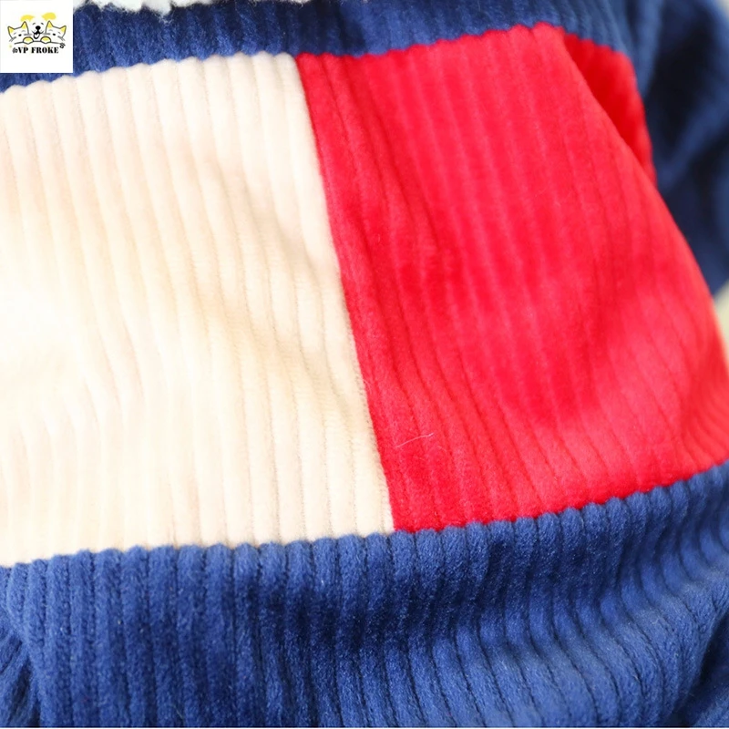 New Fashion Teddy Autumn And Winter Color Matching Corduroy Double Coat To Keep Warm And Cashmere Dog Clothes
New Fashion Teddy Autumn And Winter Color Matching Corduroy Double Coat To Keep Warm And Cashmere Dog Clothes